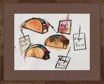 KATHERINE BERNHARDT - Tacos and Capri Sun